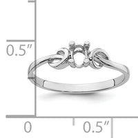 14k White Gold Gemstone Ring Mounting-Y4651