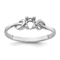 14k White Gold Gemstone Ring Mounting-Y4651