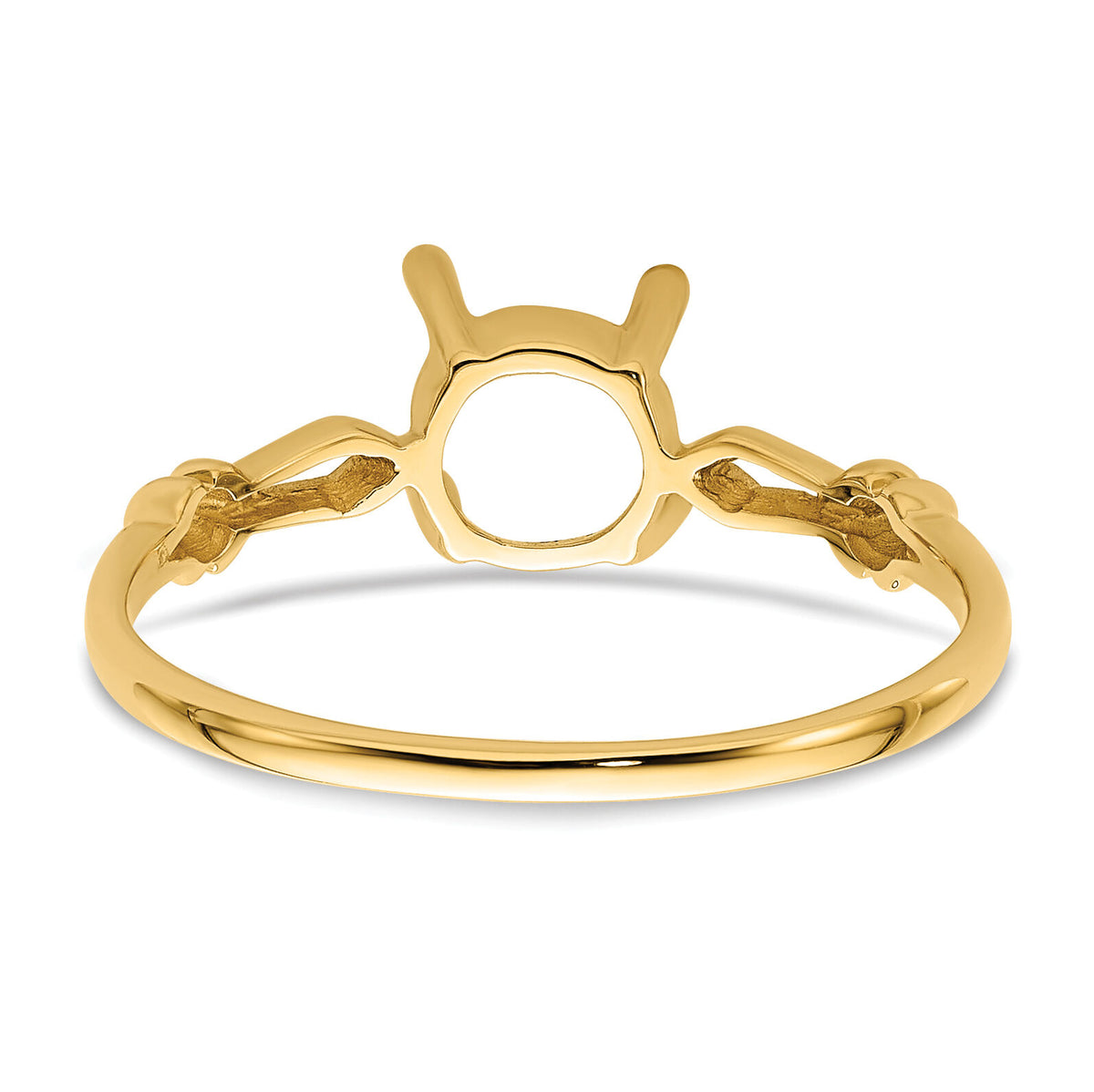 14k 7x5mm Oval Gemstone Ring Mounting-Y4654