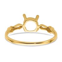 14k 7x5mm Oval Gemstone Ring Mounting-Y4654