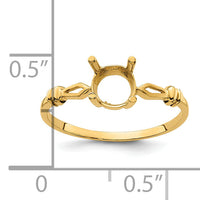 14k 7x5mm Oval Gemstone Ring Mounting-Y4654