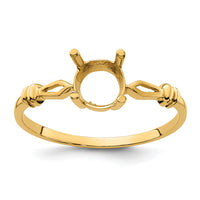 14k 7x5mm Oval Gemstone Ring Mounting-Y4654