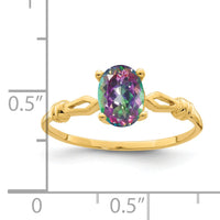 14k Mystic Fire Topaz Polished Ring-Y4654FT