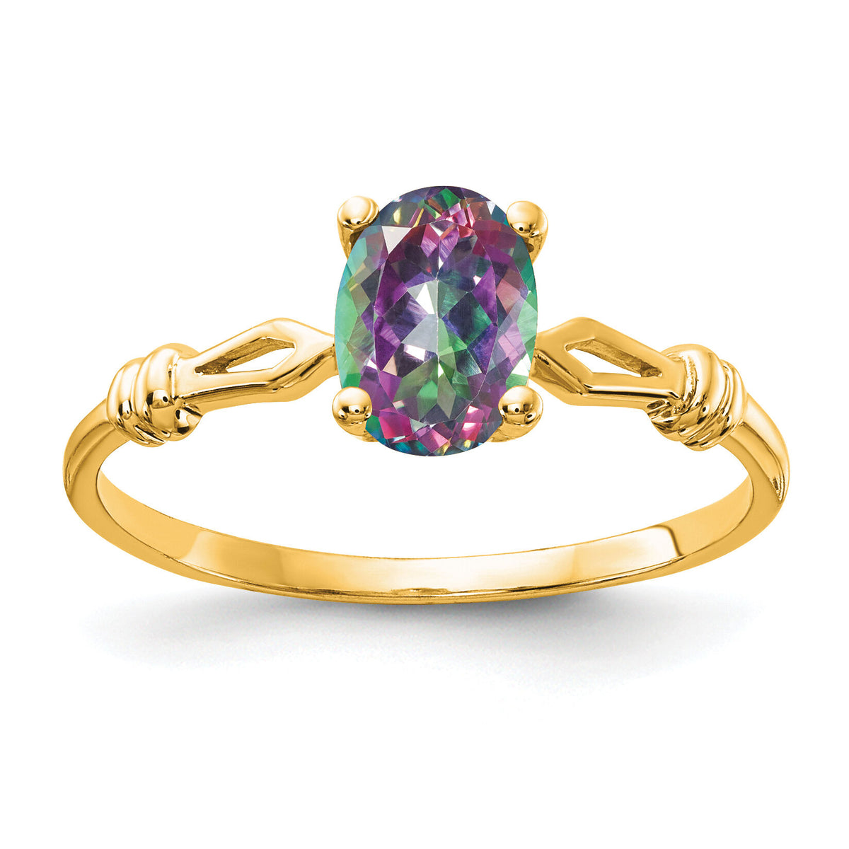 14k Mystic Fire Topaz Polished Ring-Y4654FT