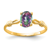 14k Mystic Fire Topaz Polished Ring-Y4654FT