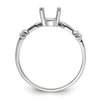 14k White Gold 7x5mm Oval Gemstone Ring Mounting-Y4655