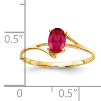14k 6x4mm Oval Ruby ring-Y4659R