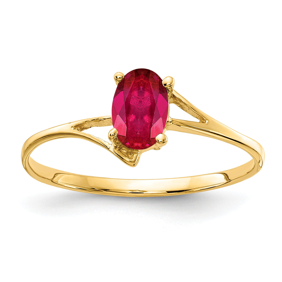 14k 6x4mm Oval Ruby ring-Y4659R