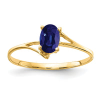 14k 6x4mm Oval Sapphire ring-Y4659S