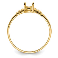 14k 6x4mm Oval Gemstone Ring Mounting-Y4666