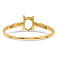 14k 6x4mm Oval Gemstone Ring Mounting-Y4666