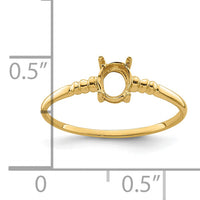 14k 6x4mm Oval Gemstone Ring Mounting-Y4666