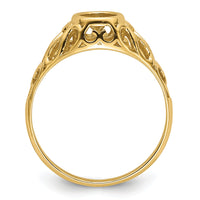 14k 7x5mm Oval Gemstone Ring Mounting-Y4673