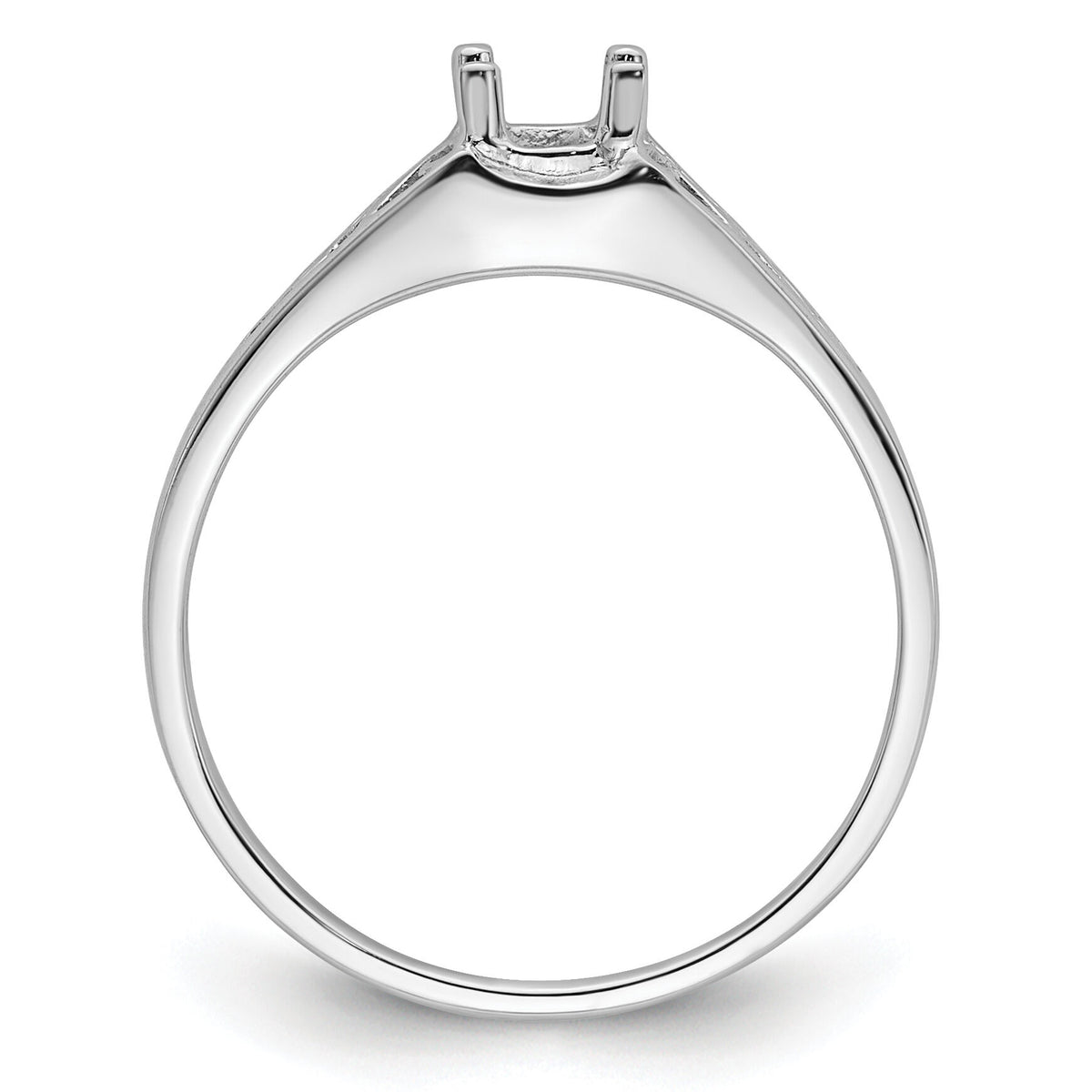 14k White Gold Gemstone Ring Mounting-Y4676
