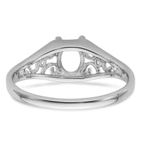 14k White Gold Gemstone Ring Mounting-Y4676