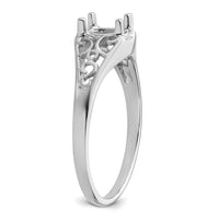 14k White Gold Gemstone Ring Mounting-Y4676