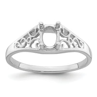 14k White Gold Gemstone Ring Mounting-Y4676