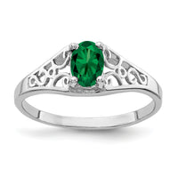 14k White Gold 6x4mm Oval Mount St. Helens ring-Y4676MS