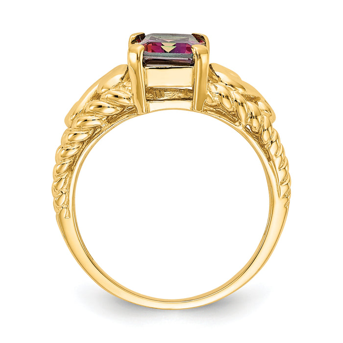 14k Mystic Topaz Ring-Y4677FT