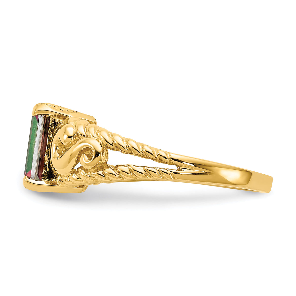 14k Mystic Topaz Ring-Y4677FT