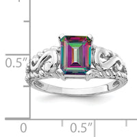 14k White Gold Mystic Topaz Ring-Y4678FT
