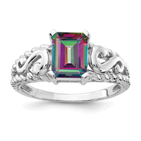 14k White Gold Mystic Topaz Ring-Y4678FT