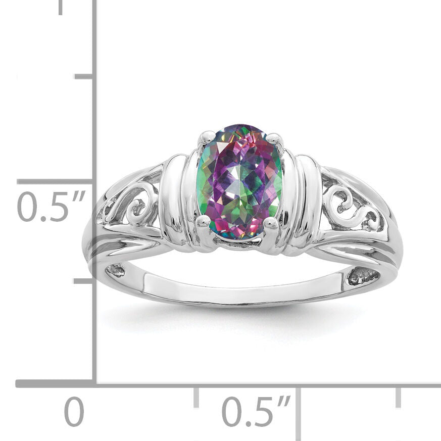 14k White Gold ring-Y4686FT