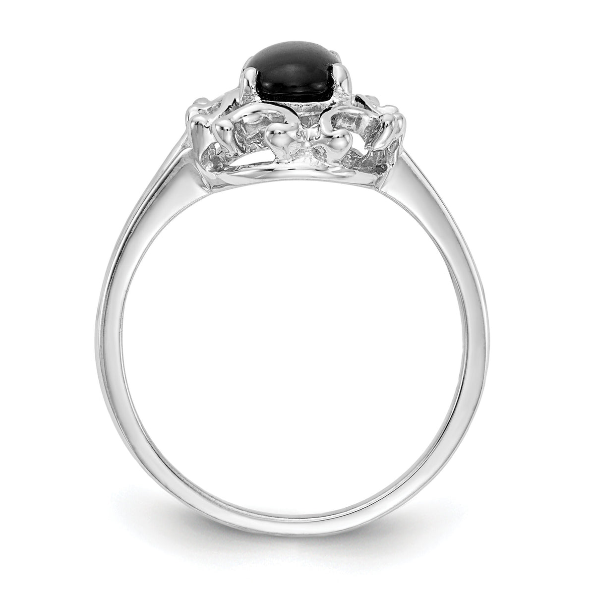 14k White Gold Onyx Ring-Y4688OX