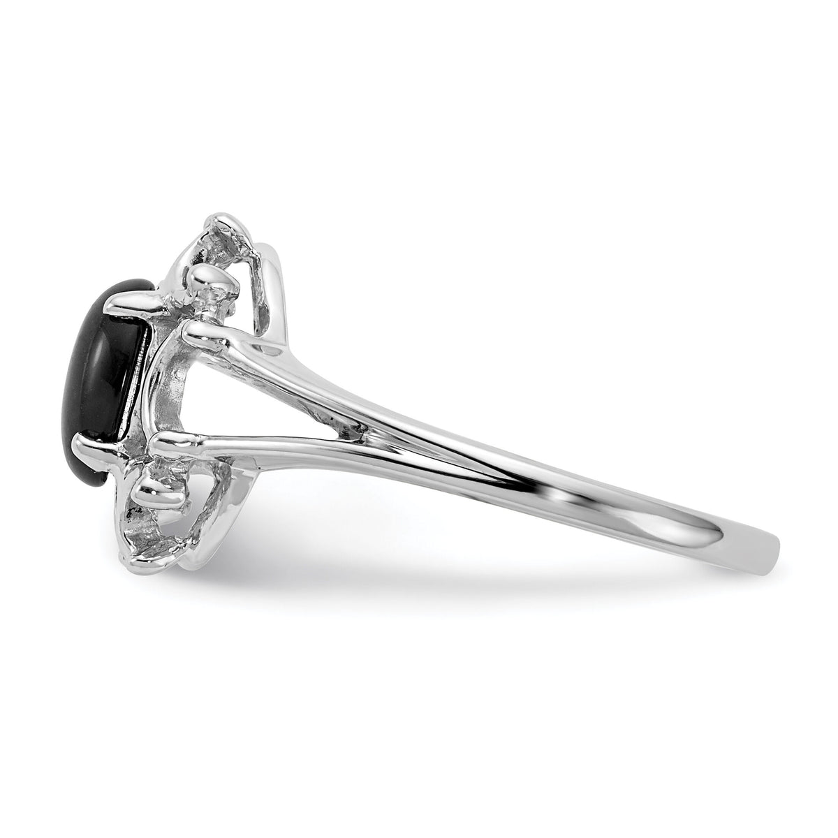 14k White Gold Onyx Ring-Y4688OX