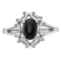 14k White Gold Onyx Ring-Y4688OX