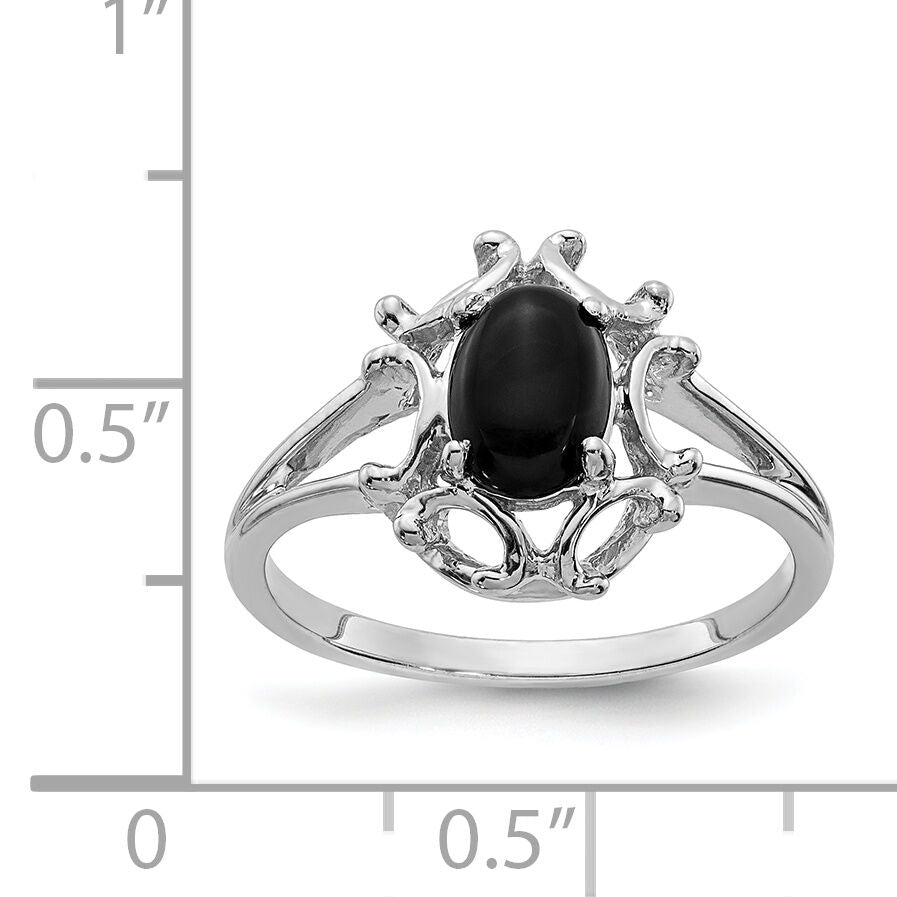 14k White Gold Onyx Ring-Y4688OX