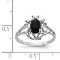 14k White Gold Onyx Ring-Y4688OX