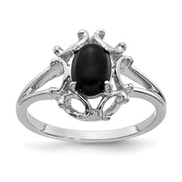 14k White Gold Onyx Ring-Y4688OX