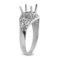 14k White Gold 8x6mm Oval Gemstone Ring Mounting-Y4697