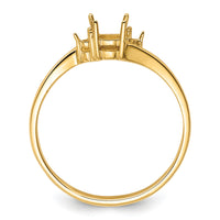 14k Diamond / 4mm Round Gemstone Ring Mounting-Y4712