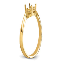 14k Diamond / 4mm Round Gemstone Ring Mounting-Y4712