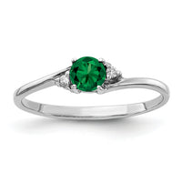 14k White Gold 4mm Mount St. Helens AA Diamond ring-Y4713MS/AA