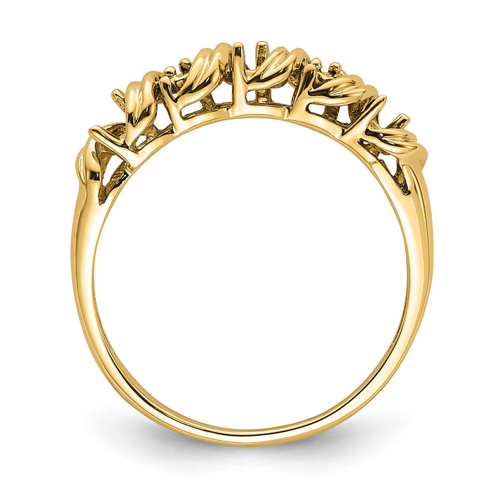 14k Diamond & Gemstone Ring Mounting-Y4718