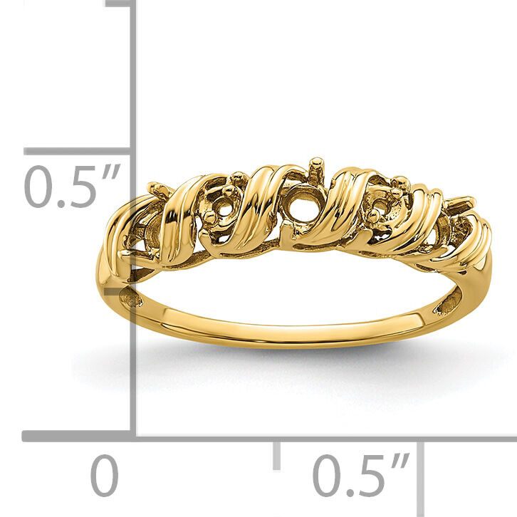 14k Diamond & Gemstone Ring Mounting-Y4718