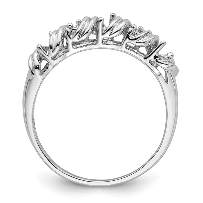 14k White Gold Diamond & Gemstone Ring Mounting-Y4719