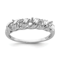 14k White Gold Diamond & Gemstone Ring Mounting-Y4719