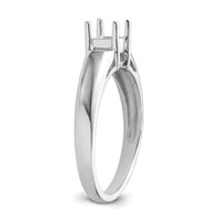 14k White Gold 4mm Princess Gemstone Ring Mounting-Y4780