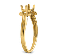 14k 4mm Princess Gemstone Ring Mounting-Y4781
