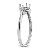 14k White Gold 4mm Princess Gemstone Ring Mounting-Y4785