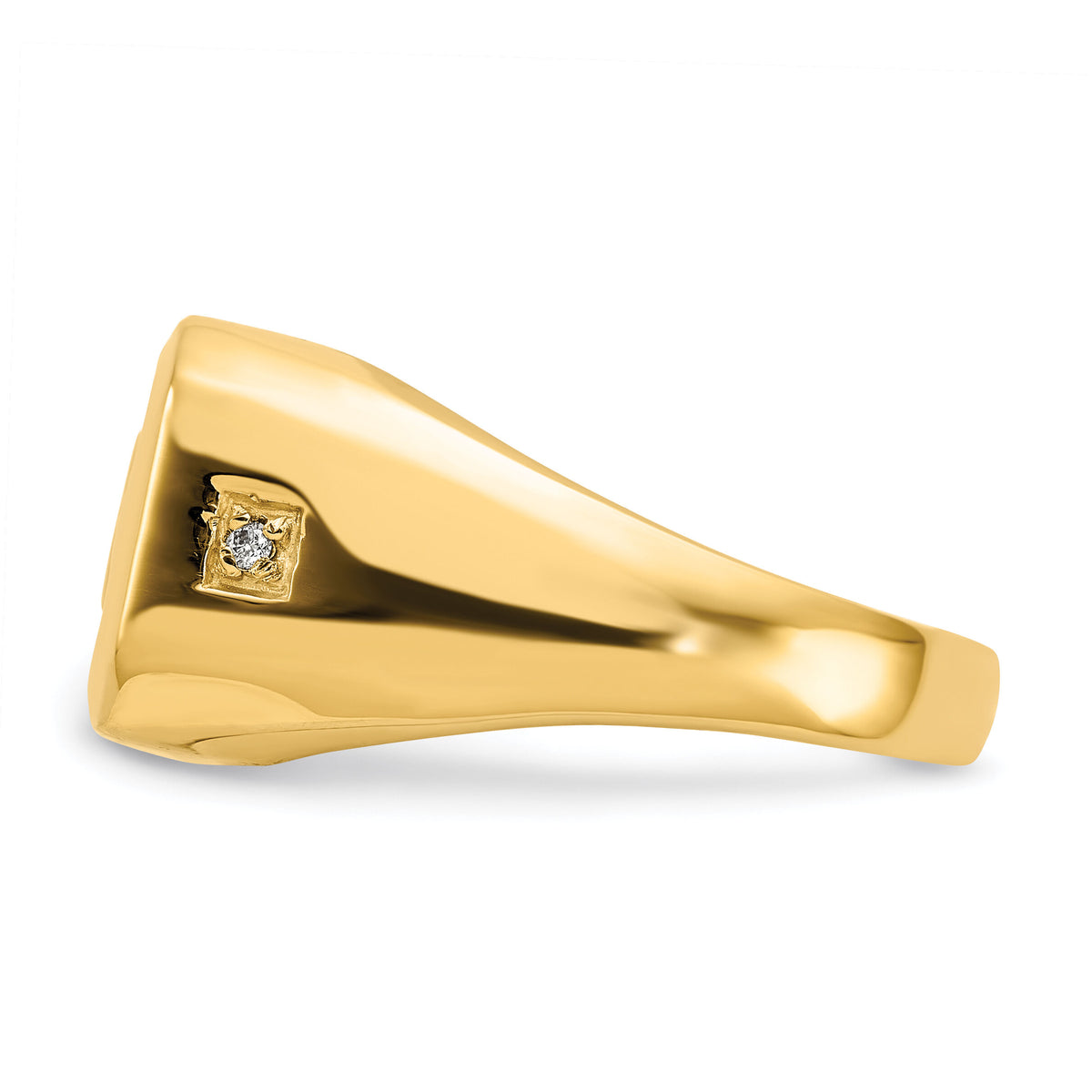 14k AA Diamond Men's Onyx Dad Ring-Y6129AA