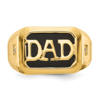 14k AA Diamond Men's Onyx Dad Ring-Y6129AA