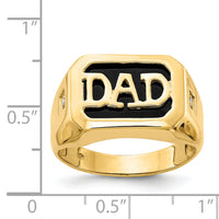 14k AA Diamond Men's Onyx Dad Ring-Y6129AA