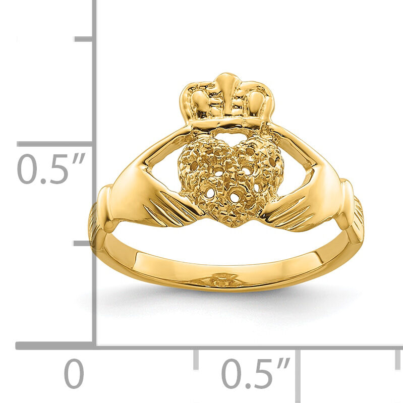 14ky Claddagh Ring Mounting-Y6307