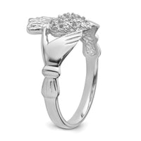 14k White Gold Claddagh Ring Mounting-Y6308
