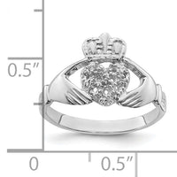 14k White Gold Claddagh Ring Mounting-Y6308
